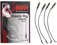Амортизуюча гума Brave Elastic Rig 8cm Black (4шт/уп), Размотка: 8см, Выберите цвет: чорний, фото 